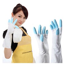 Shark oil gloves dishwashing laundry gloves S M L flocking warm