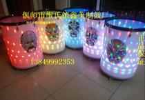 LED Water Drum Crystal Light Flying Flowers Water Drum Face Spectrum Water Drum Frosted Water Drum Seven Colorful Water Drum with video