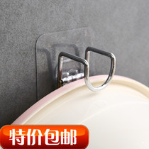 Washbasin storage rack non-perforated toilet strong viscose basin wall adhesive hook kitchen hook hanger hanging basin rack