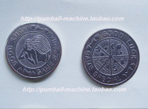 Candy machine with stainless steel token draw egg twisting machine token gumball machine token