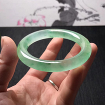 Jade bracelet natural Burma ice floating flower super water jade bracelet green jade bracelet children with certificate