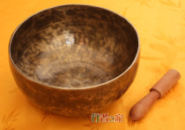 Pure copper Nepal handmade Buddha sound Bowl copper bowl Meng Zhanjing bowl Tibetan yoga instrument meditation bowl practice 22cm