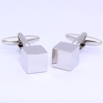 IFSOONG Mens dress Dress Cuffs Cuff Button Silver square French Shirt Sleeves Nail box 