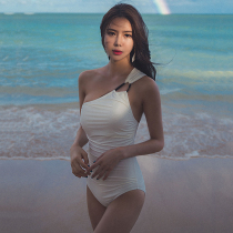New one-piece sexy bikini single shoulder shoulder backless swimsuit womens triangle