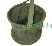 Vintage canvas bucket Cavalry car soldier Armored soldier Canvas bucket Outdoor folding canvas bucket Specials