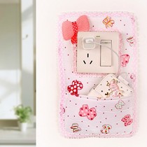 Pastoral fabric switch patch with pocket socket mobile phone charging partner key bag switch set