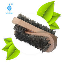 Narcissus pig bristles brush is soft and does not hurt leather easy decontamination dust removal leather shoes clean and polished brush