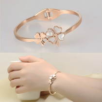 Korean fashion temperament four-leaf clover bracelet female plated 18K rose gold bracelet gold bracelet gift jewelry