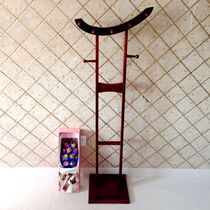 Cloakhood boat type solid wood double pole floor hanger bedroom hanging clothes hanger ktv clothes hanger chess board room hotel hotel