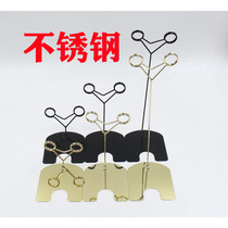 POP metal advertising clip bread baking expert price tag stainless steel label price tag V type