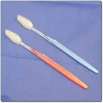 Hotel disposable two-color toothbrush Hotel room bath center disposable products optional bristles and packaging