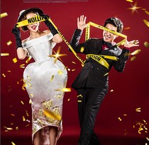 English Alphabet Yellow Adhesive Tape Shadow Building Wedding Photography Photo Photo Creative Props Theme Props Personality New Funny