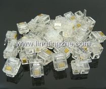 Gilded phone Straight crystal head RJ11 crystal head 6P4C crystal head 6P2C telephone line crystal head