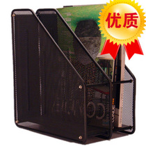 Iron mesh two-grid metal data rack Two-grid iron mesh file rack Two-grid iron bookshelf Magazine rack bookshelf