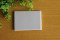 4 inch high white glaze concave and convex rectangular oval mechanism porcelain plate(not actually)