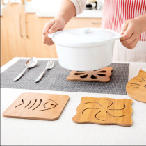 Wooden cartoon table mat heat insulation mat anti-hot pot mat creative cute water cup mat bowl mat coaster anti-hot mat
