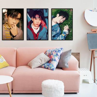 B)diy digital oil painting tfboys Yi Qianxi star character living room coloring hand painted oil decorative painting