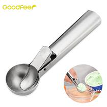 Stainless Steel Ice Cream Spoon Spherical Shape Fru