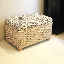 Foyer shoes and stools can sit on people straw storage shoes sofa stool childrens toy box foot rest sofa stool