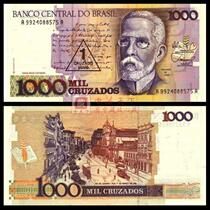(America) new Inc Brazil 1000 crueiro banknotes Brazilian banknotes foreign coins