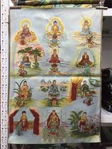 New product special promotion Nepal thangka woven brocade painting color silk Zang Buddha statue with meritorious merit