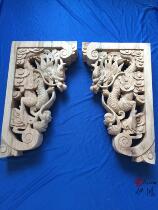 Dongyang woodcarved corbel beam support solid wood horned flower Chinese stigma porch entrance hall hanging Chinese decoration antique