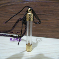 Acrylic Crystal garb box pendant bottle pendant can carry gold trumpet