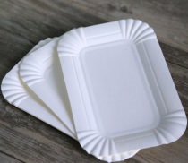 Disposable square paper plate cake tray High-grade cake plate paper plate 320g bulk paper plate