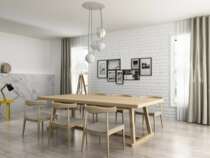 Solid wood conference table Long table workbench desk Modern industrial style dining table office desk Computer table and chair combination