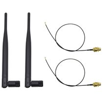 2 x 6DBI 2.4GHz 5GHz Dual Band WiFi RP-SMA Antenna + 2 x 35C