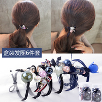 Head rope Korean small fresh lady hair rope Simple Sen female department personality hair ring ponytail rubber band hair ring hair jewelry