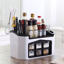 Kitchen shelf Fashion simple combination knife holder multi-function storage box Plastic seasoning bottle seasoning box set