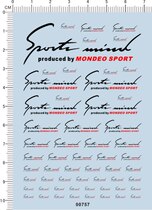 00757-A3114 Sports mind MONDEO SPORT Ford Mondeo Model Car Water Sticker