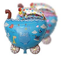 Birthday Party Dress Dress Supplies Baby Birthday Arrangement Big aluminum foil Balloon Stroller Styling Aluminum Film Balloons