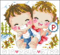Cross stitch electronic drawing 4025 SO-4119 pillow drawing 64W * 59H16 color XSD source file