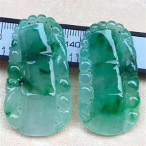 Myanmar natural A goods jade ice species floating green high-rise ice through the light hydration belt certificate KX010