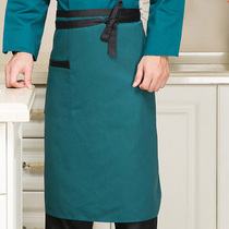 Apron Korean fashion kitchen half-body mens chef apron Hotel restaurant coffee waiter apron customization