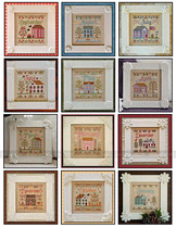 Cross-stitch electronic picture redrawing source file-12 small house in December