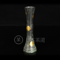 Japans Tibetan VI IV gilt drum trumpet Japanese vase non-Japanese tea tray cup holder Japanese iron pot
