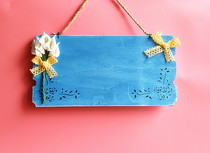 European Mediterranean double-sided house number welcome to visit business decoration listing blank custom DIY wooden listing