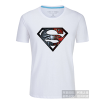 Superman Spider-Man Short Sleeve T-shirt Cotton Loose Half Sleeve base shirt Super Size Fat 6XL Clothes Kids Kids