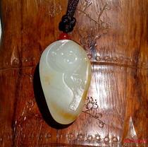 Qing-Quan 4547 old jade 70s stock natural Xinjiang Hetian Jade White jade seed material Buddha pendant pendant