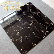 Foshan tile 800x800 floor tiles full cast glaze floor tiles background wall tiles bar KTV black golden flower deep Coffee Net
