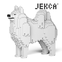 JEKCA Jinka samoyye dog pellet assembly building block 10-14 year old boy toy gift ornaments dog building block