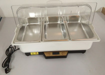 Transparent semi-clamshell intelligent electric heating buffet stove Electric water basin breakfast stove Visual Buffy insulation stove