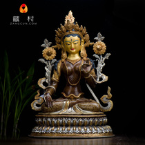 White-degree Mother Buddha Tibetan Buddhism Nepali boutique 15 inch red copper-white gold-white gold-silver sculptures flower dense pendulum pieces
