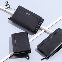LUCKYKANGAROO MENS clutch long leather large capacity clutch bag first layer cowhide menS bag