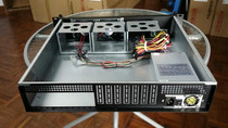 2U400L server short chassis Aluminum alloy panel 7 slot rear window Support large board 1U power supply