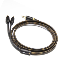 Taiwan MPS X9 single crystal copper silver plated 6N mobile phone computer audio cable 3 5mm one point two RCA Lotus signal cable