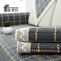 Fashion cotton linen cotton sofa cushion four seasons non-slip pastoral coarse cloth autumn winter thick sofa cover towel cushion fabric